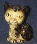 old vintage JAPAN CAT STATUE figurine