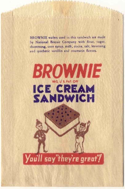 Brownie Ice Cream Sandwich Bag