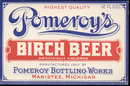 old vintage Pomeroy Birch Beer Label