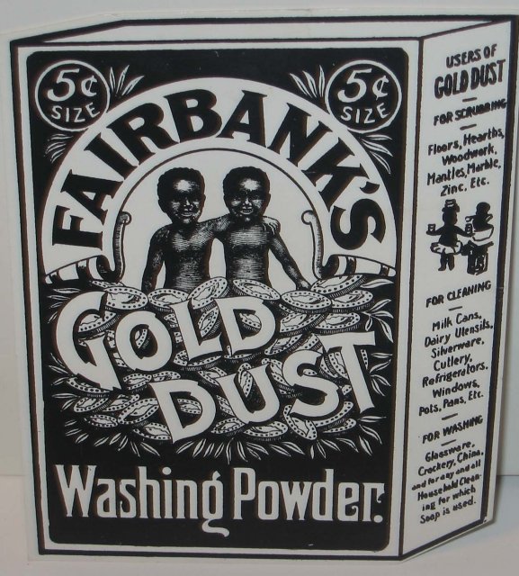 Gold Dust Twins Black Sign Repro