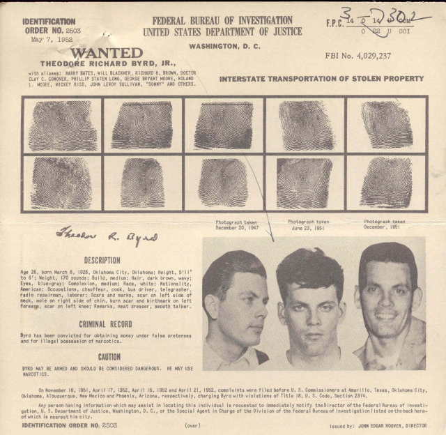FBI Wanted Poster