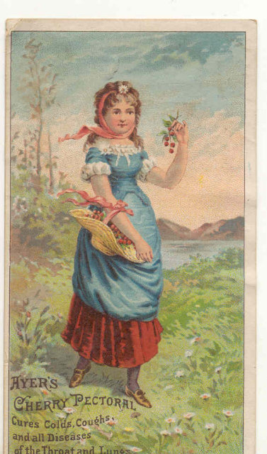 old vintage Ayer's Cherry Pectorial Medicine Card