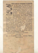 old vintage Ayer's Cherry Pectorial Medicine Card