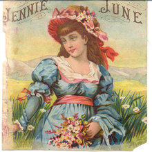 old vintage Jennie June ad Label