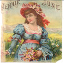 old vintage Jennie June ad Label