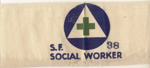 old vintage 1960s SOCIAL WORKER armband