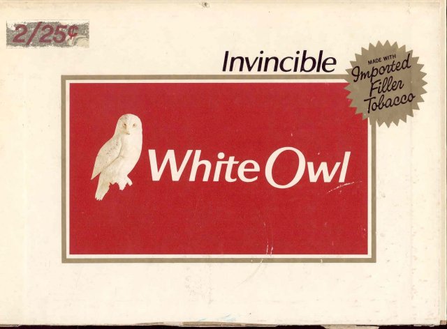White Owl Cigar Box Lid