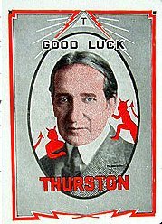 Old vintage 1920s Thurston the Magician Throw Out Devil Card