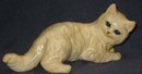 old vintage cream CAT STATUE figurine