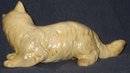 old vintage cream CAT STATUE figurine