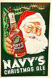 Navy's Christmas Ale Stone Litho Pamphlet