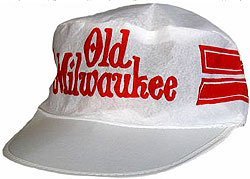 old vintage OLD MILWAUKEE Beer Painter's Hat