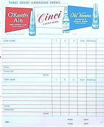 O'Keefe Beer Tally Sheets Toy
