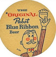 Pabst Blue Ribbon Beer Coaster