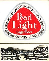 Pearl Light Lager Beer Matchbook
