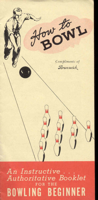 old vintage 1941 HOW TO BOWL instruction booklet