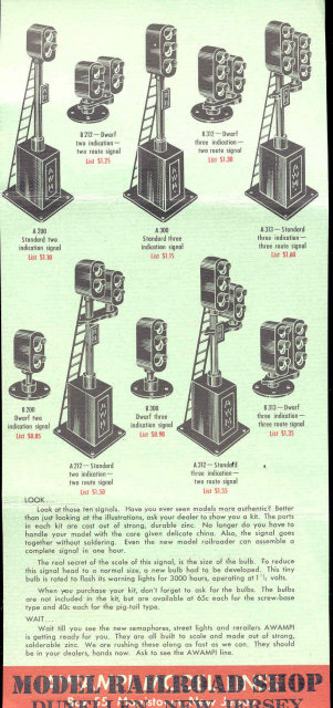 old vintage AWAMPI RR MODEL LINES ad flyer