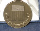 old vintage NATIONAL DEFENSE COIN on ribbon IN BOX