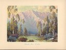 old vintage 1950s CALIFORNIA LANDSCAPE litho print
