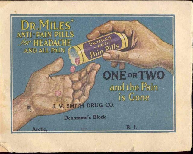 old vintage 1930s DR. MILES ANTI PAIN PILLS info pamphlet