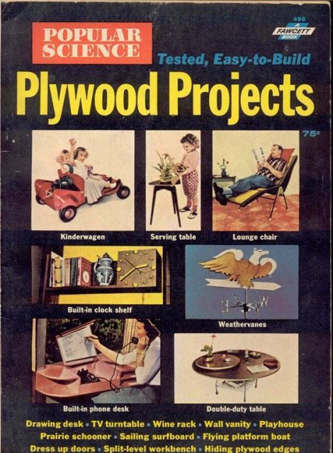 1961 Popular Science Magazine * Plywood Projects