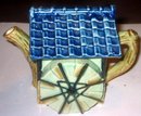 Ceramic Windmill Teapot Sugar Set