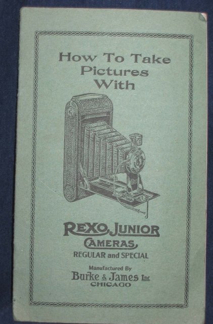 old vintage REXO JR. CAMERA booklet
