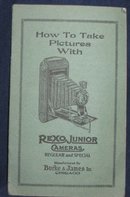 old vintage REXO JR. CAMERA booklet