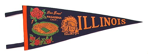 Rose Bowl Pasadena Felt Pennant 1964
