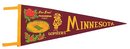 Minnesota Rose Bowl Felt Pennant 1961 1962