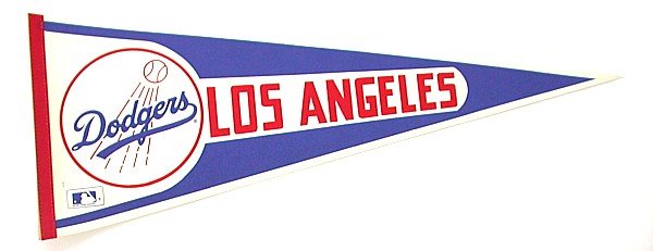 1970s LA DODGERS Felt BASEBALL Pennant * LOS
