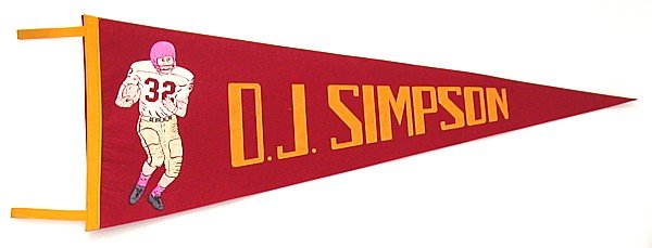 1978 O.J. SIMPSON Felt FOOTBALL Pennant *