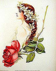5 old vintage VICTORIAN LITHO prints * ACTRESS
