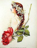 5 old vintage VICTORIAN LITHO prints * ACTRESS
