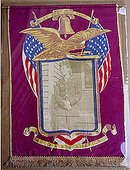Old Vintage 1944 LET FREEDOM RING fabric banner