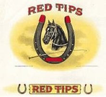 Red Tips Inner Cigar Box Label
