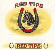 Red Tips Inner Cigar Box Label