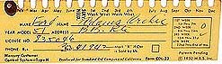Standard Oil Car Records 1952