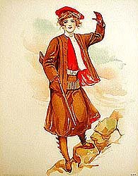 5 old vintage VICTORIAN LITHO PRINTS * sports