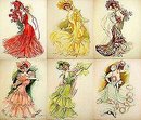 6 old vintage VICTORIAN LITHO PRINTS * ny show