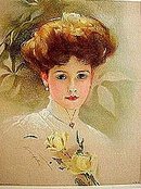 5 old vintage VICTORIAN LITHO PRINTS * ladies