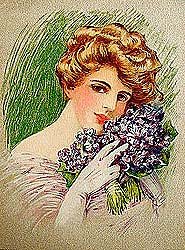 4 old vintage VICTORIAN LITHO PRINTS * LOVELY