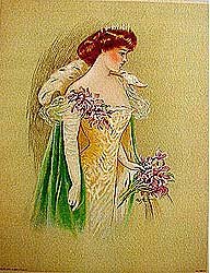 4 old vintage VICTORIAN LITHO PRINTS * LOVELY