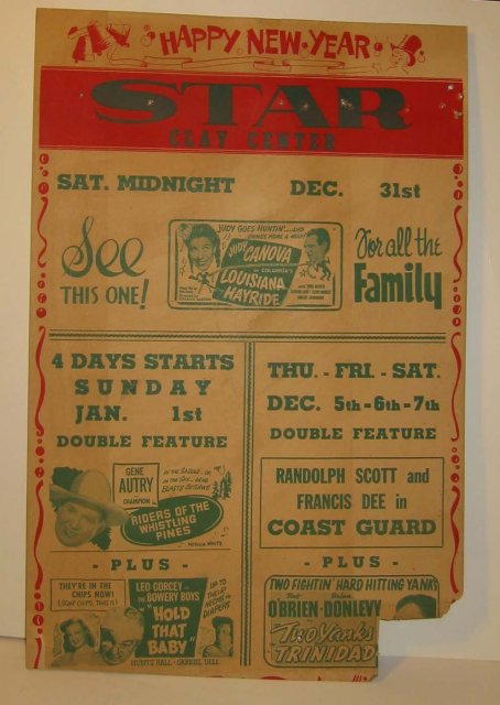 Star Clay Movie Theatre Sign Poster