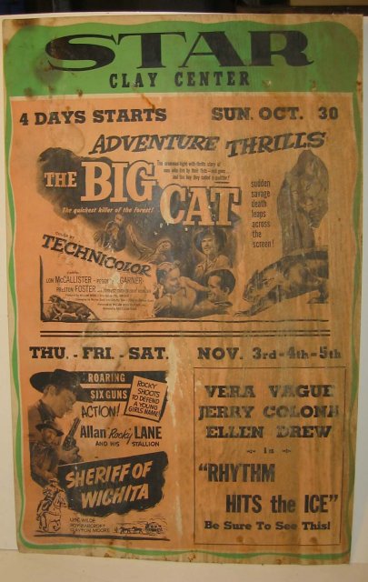 1949 Star Movie Theatre Poster Sign