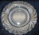 old Clear Swirled Serving Plate