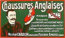French Domino Shoes Sign 1920s