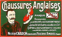 French Domino Shoes Sign 1920s