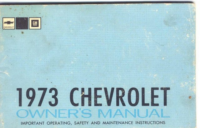 1973 Chevrolet Owners Manual
