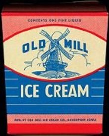 Old Mill Ice Cream Container